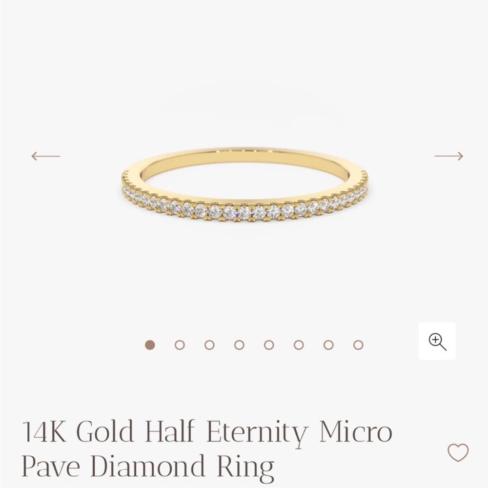 Ferko’s 14K Gold Half Eternity Pave Diamond Ring